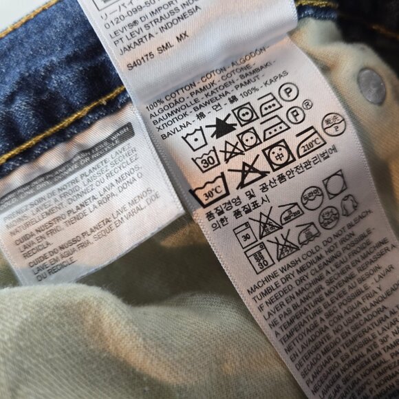 Levi's 514 Jeans Mens 36x30 Blue Denim Straight Fit Dark Wash Skater Normcore - Picture 9 of 11